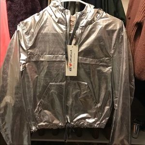 Silver Coachella jacket